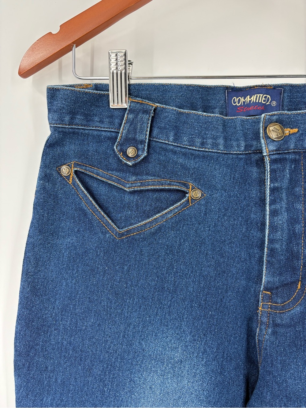 Stretch Denim Rodeo Cowgirl Western Jeans V-yoke Flare Ranch Girl Women Size 6 - Picture 2 of 13
